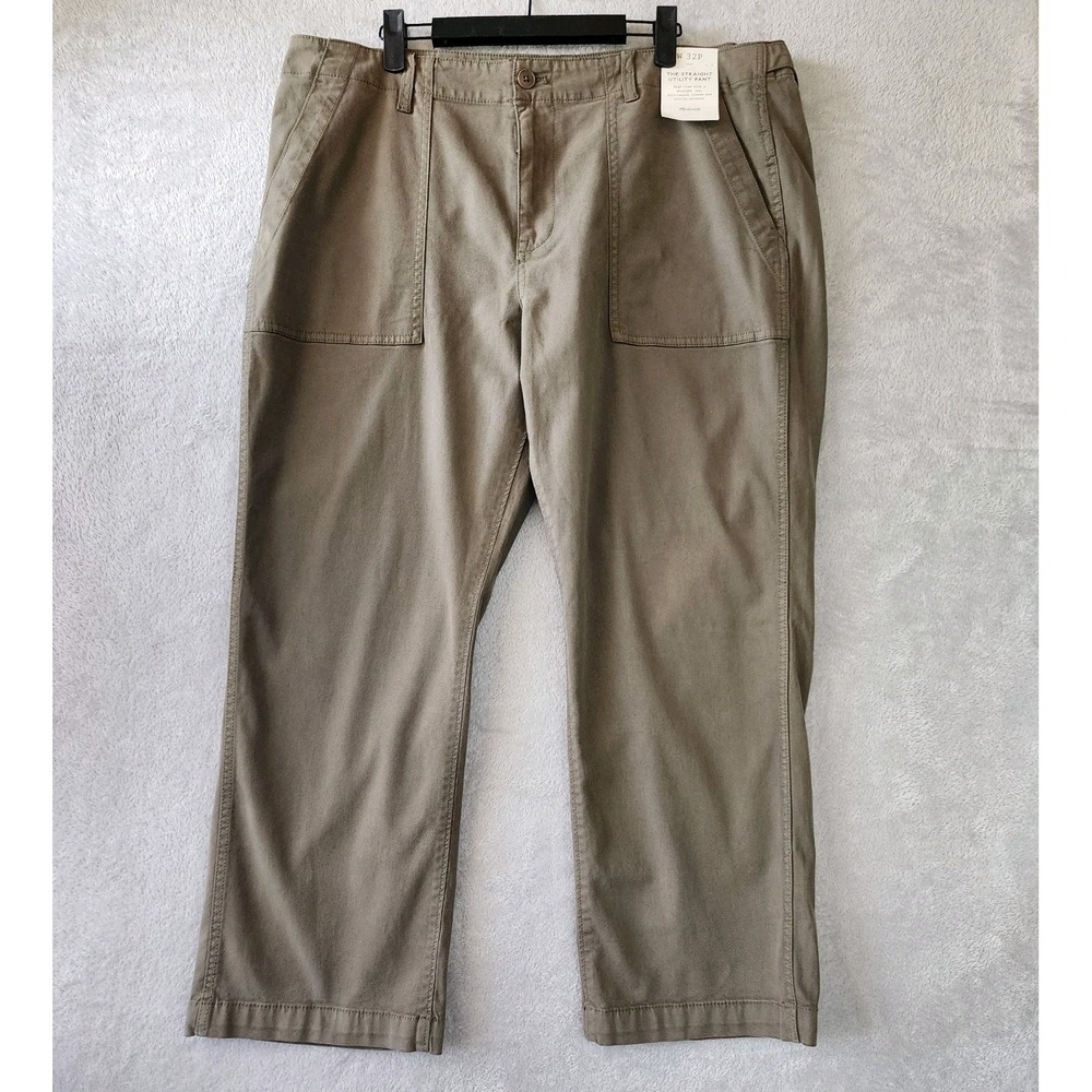 Madewell Utility Pants Womens Size 32 Petite Straight Leg Faded Olive Twill 32P